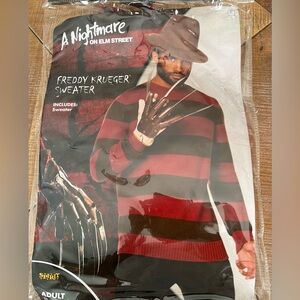 Spirit Red and Black Striped Crewneck Sweater